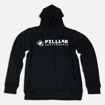 PILLLAR Logo Black Hoodie - PILLLAR Skateboards