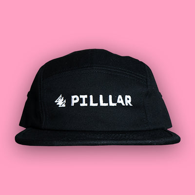 PILLLAR Logo Camp Hat Black - PILLLAR Skateboards