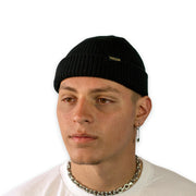 Fisherman Beanie Black - PILLLAR Skateboards