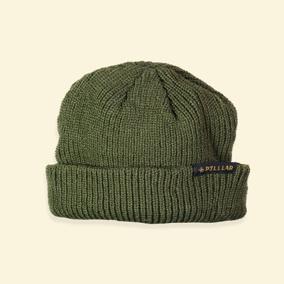 Fisherman Beanie Olive - PILLLAR Skateboards