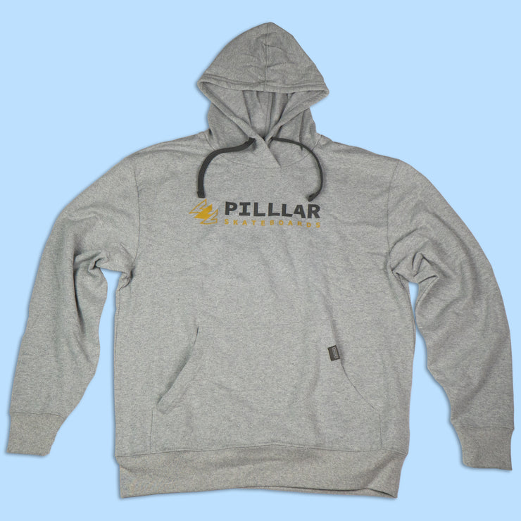 PILLLAR Logo Grey Hoodie - PILLLAR Skateboards