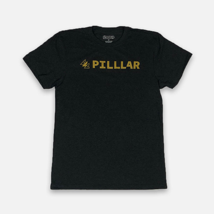 PILLLAR Logo Black Tee - PILLLAR Skateboards